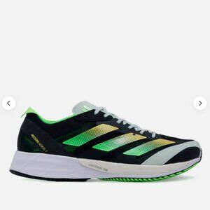 NEW ADIDAS Adizero Adios 7 M Black Solar Green 11 US 10.5 UK 45 1/3 EUR